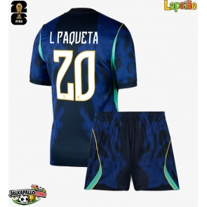 Brasilia Lucas Paqueta #20 Vieraspaita Lapsille MM-kisat 2026 Lyhythihainen (+ shortsit)